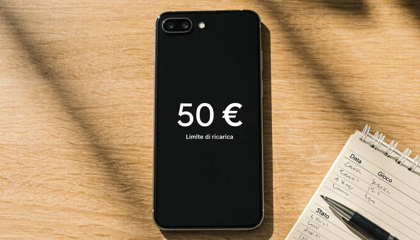 Un foglio di concessione in carta con un timbro rosso, appoggiato su una scrivania di legno accanto a una penna