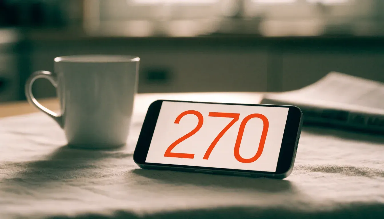 Un documento di identità appoggiato accanto a uno smartphone con un timer sullo schermo, su un tavolo da cucina