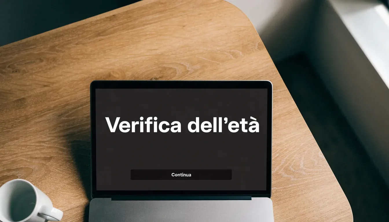 Un foglio di concessione in carta con un timbro rosso, appoggiato su una scrivania di legno accanto a una penna