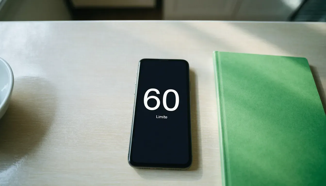 Un documento di identità appoggiato accanto a uno smartphone con un timer sullo schermo, su un tavolo da cucina