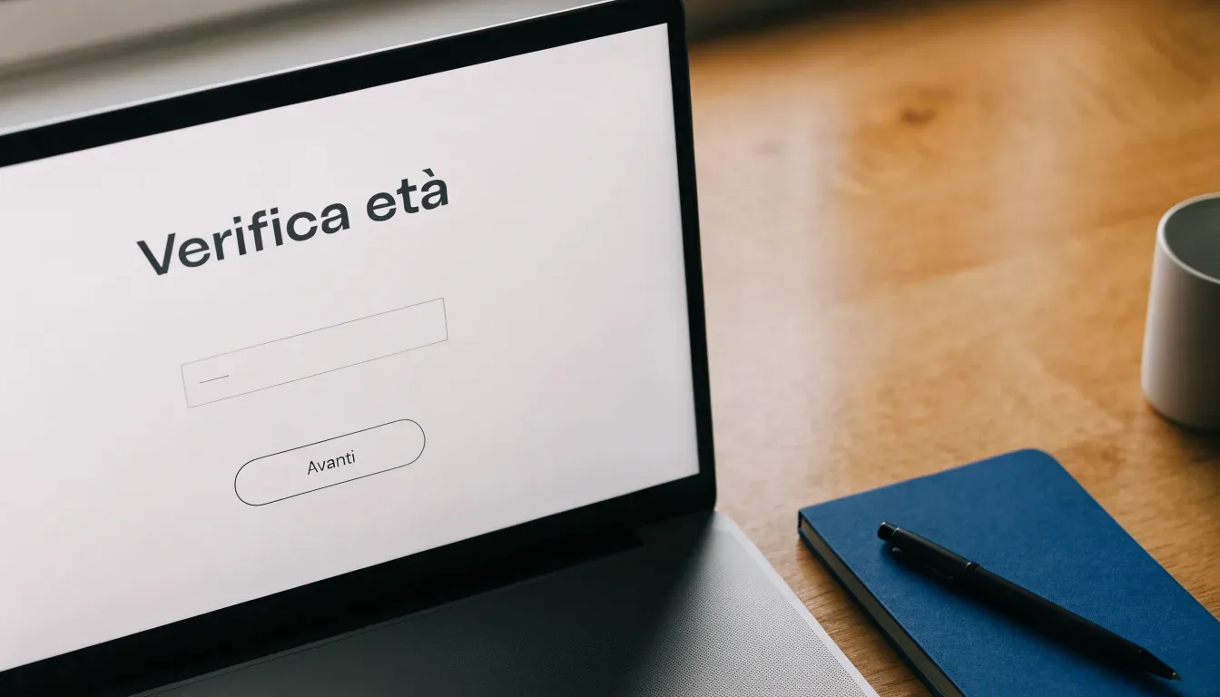 Un foglio di concessione in carta con un timbro rosso, appoggiato su una scrivania di legno accanto a una penna