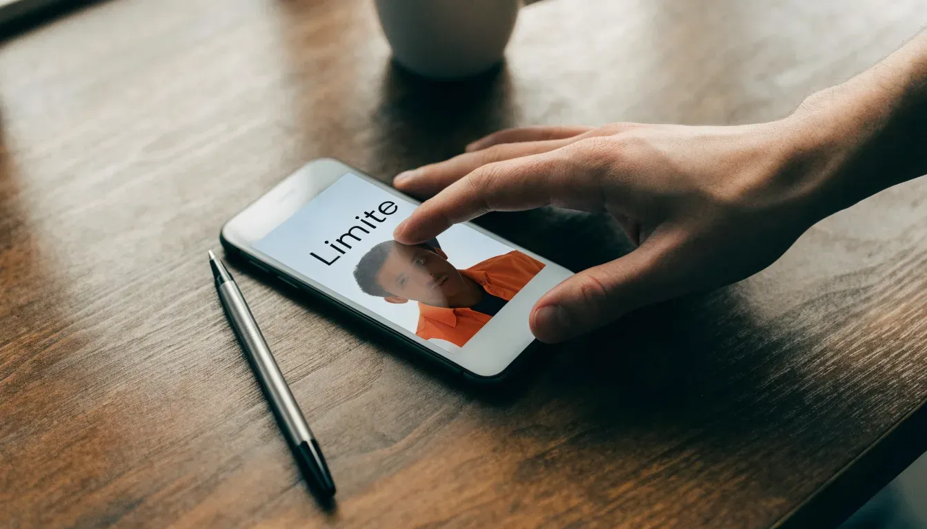 Un foglio di concessione in carta con un timbro rosso, appoggiato su una scrivania di legno accanto a una penna